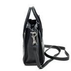 Shoulder Bag Nano Luggage Black Grained Calfskin Leather