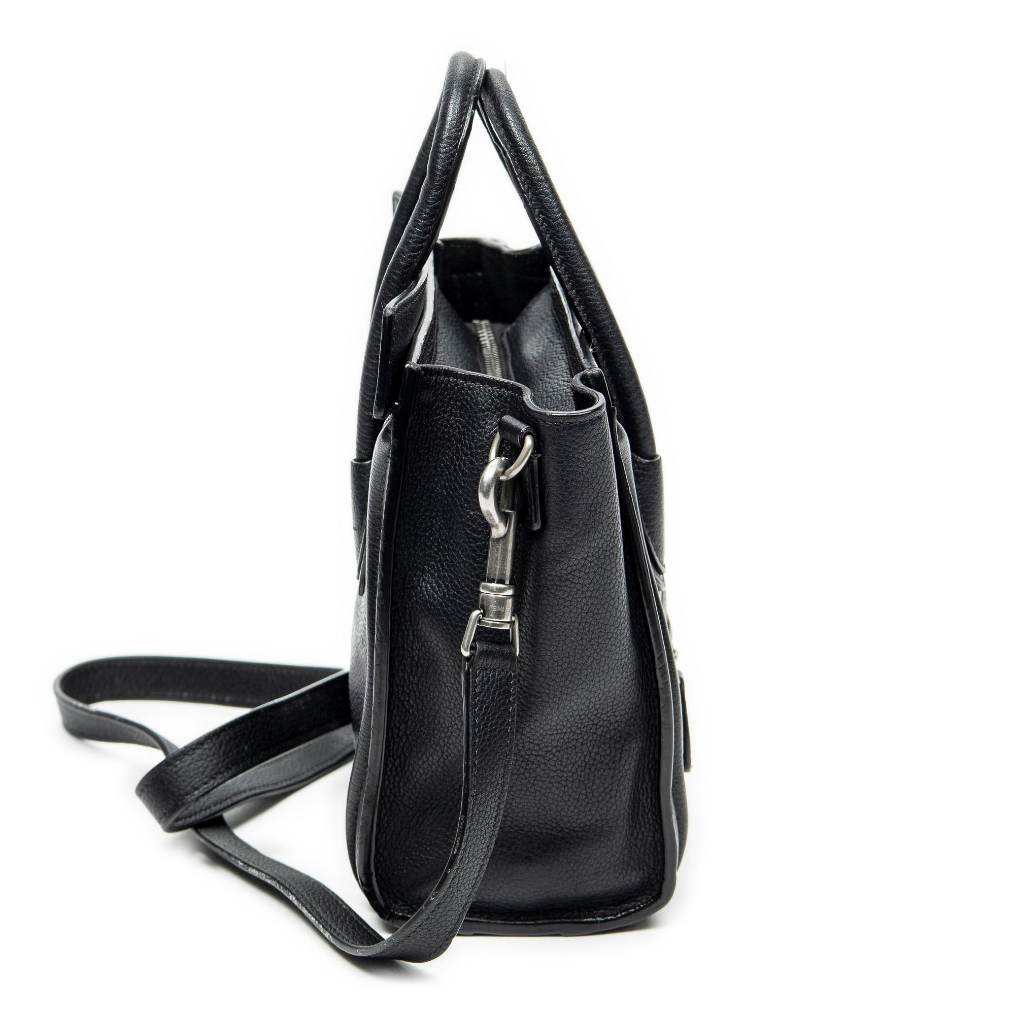Shoulder Bag Nano Luggage Black Grained Calfskin Leather