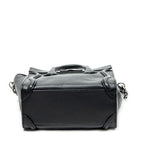 Shoulder Bag Nano Luggage Black Grained Calfskin Leather