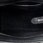 Shoulder Bag Nano Luggage Black Grained Calfskin Leather