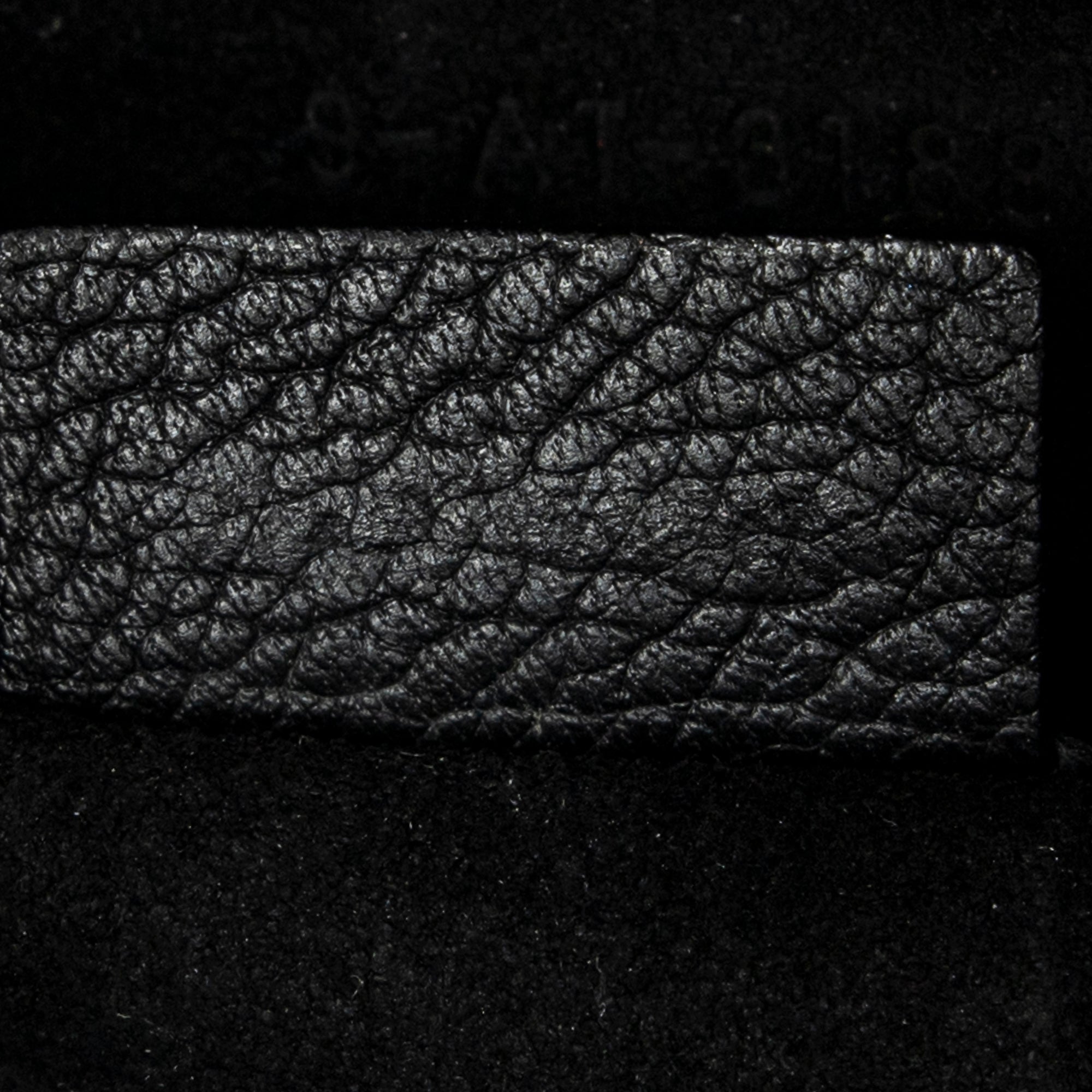 Shoulder Bag Nano Luggage Black Grained Calfskin Leather