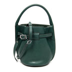 Shoulder Bag Nano Big Bag Bucket Green Grained Calfskin Leather