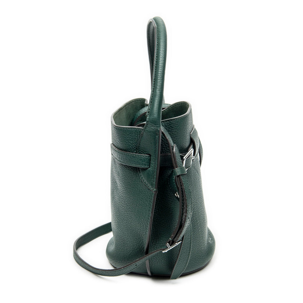 Shoulder Bag Nano Big Bag Bucket Green Grained Calfskin Leather