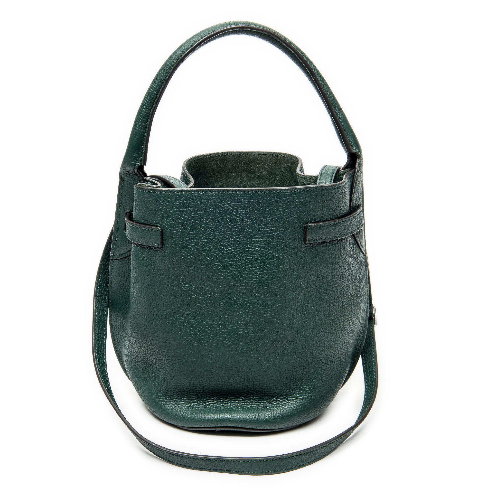 Shoulder Bag Nano Big Bag Bucket Green Grained Calfskin Leather
