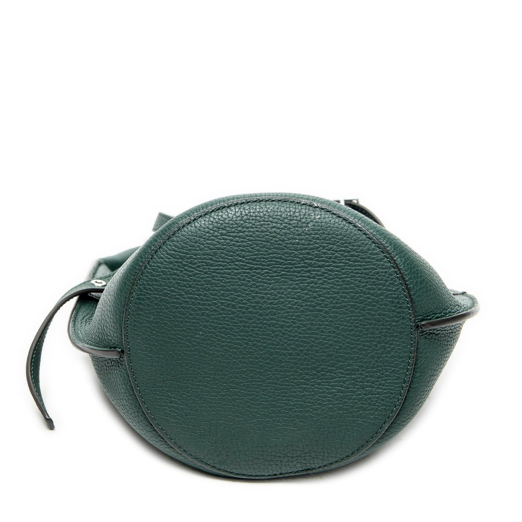 Shoulder Bag Nano Big Bag Bucket Green Grained Calfskin Leather