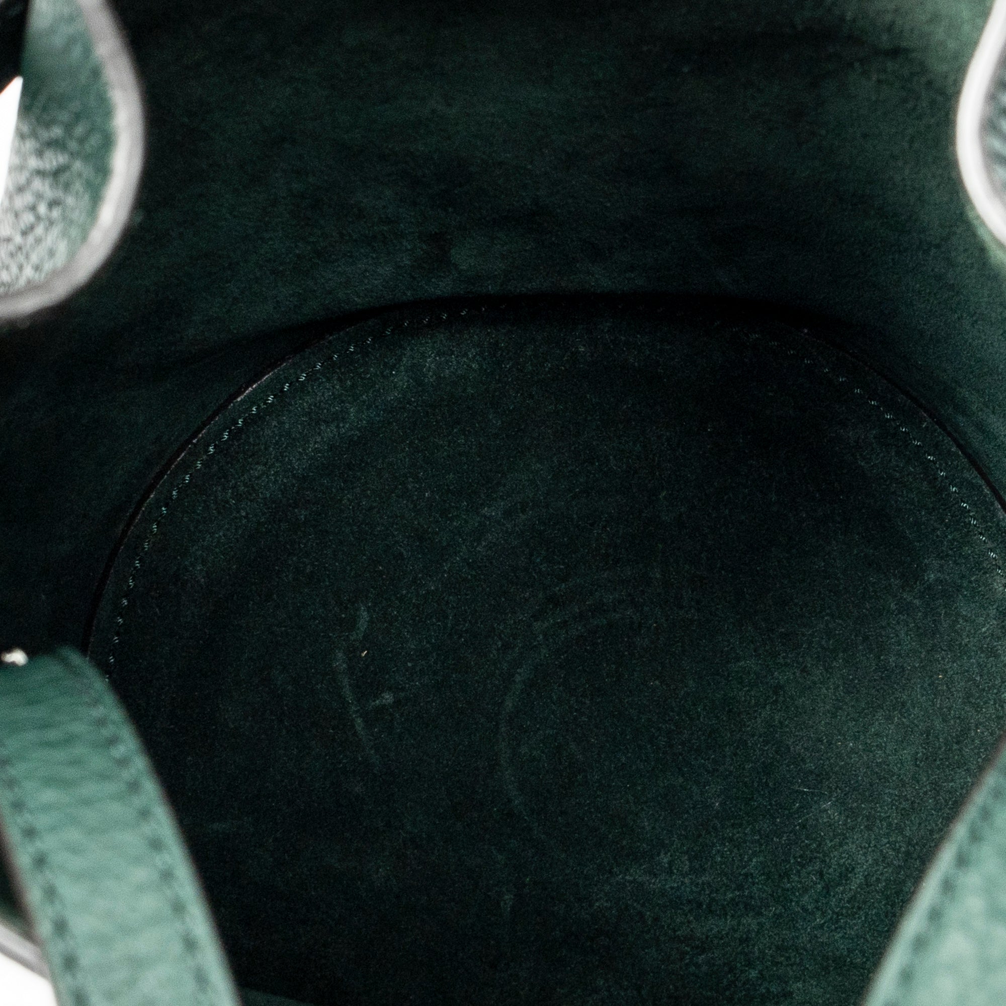 Shoulder Bag Nano Big Bag Bucket Green Grained Calfskin Leather