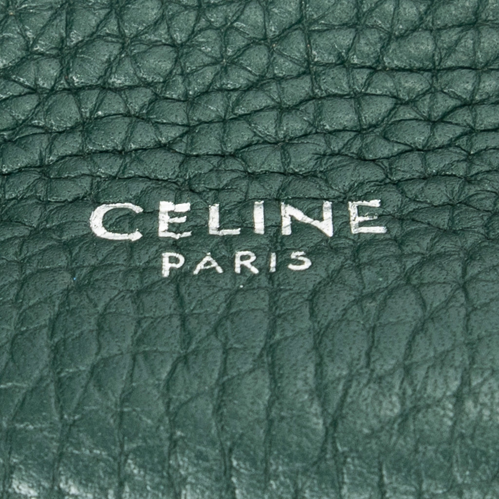 Shoulder Bag Nano Big Bag Bucket Green Grained Calfskin Leather