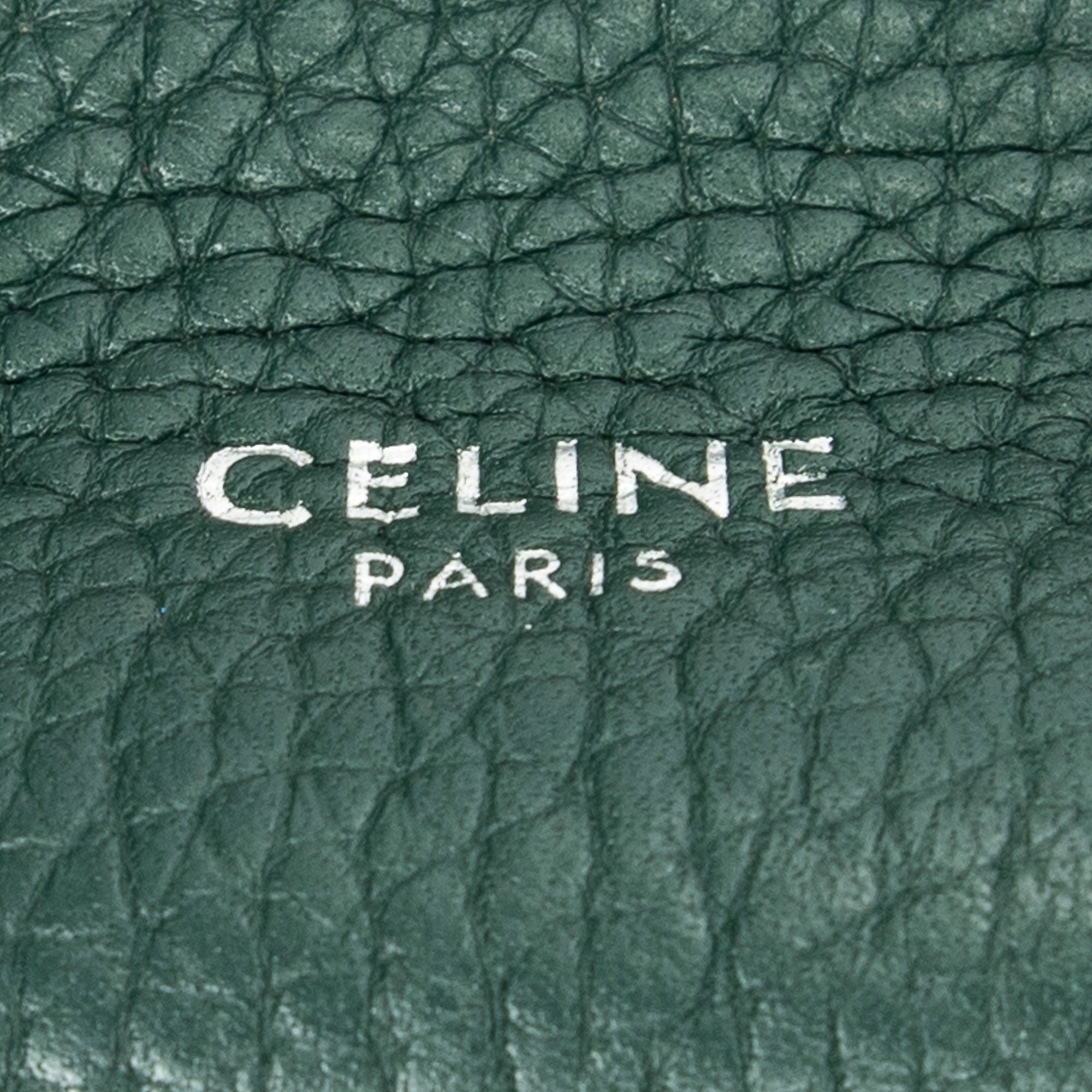Shoulder Bag Nano Big Bag Bucket Green Grained Calfskin Leather