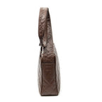Shoulder Bag CC Ball Charm Messenger Brown Quilted Caviar Leather