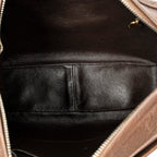 Shoulder Bag CC Ball Charm Messenger Brown Quilted Caviar Leather