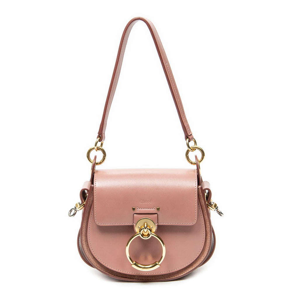 Shoulder Bag Small Tess Pink Calfskin Leather