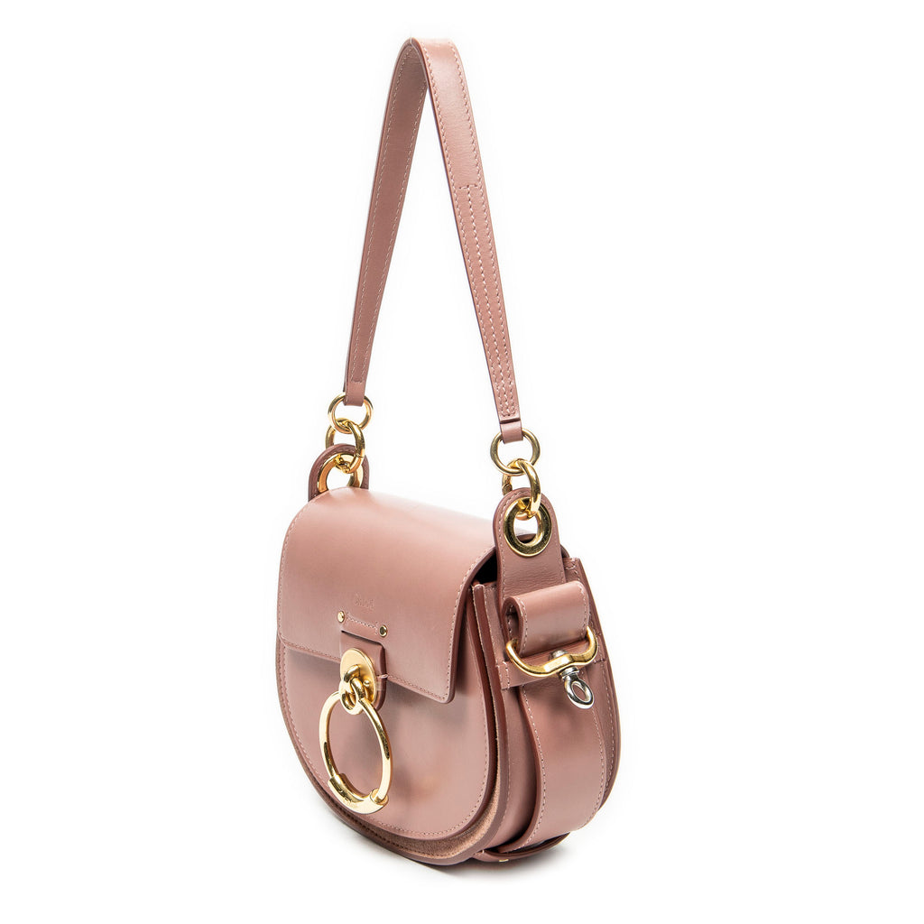 Shoulder Bag Small Tess Pink Calfskin Leather