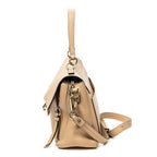 Shoulder Bag Small Faye Day Beige Grained Calfskin Leather