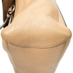 Shoulder Bag Small Faye Day Beige Grained Calfskin Leather