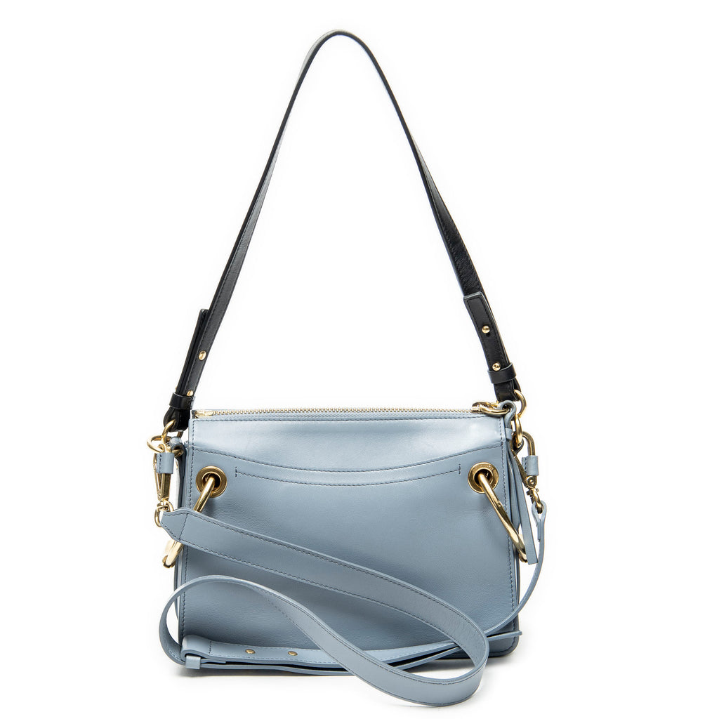 Shoulder Bag Small Roy Light Blue Calfskin Leather