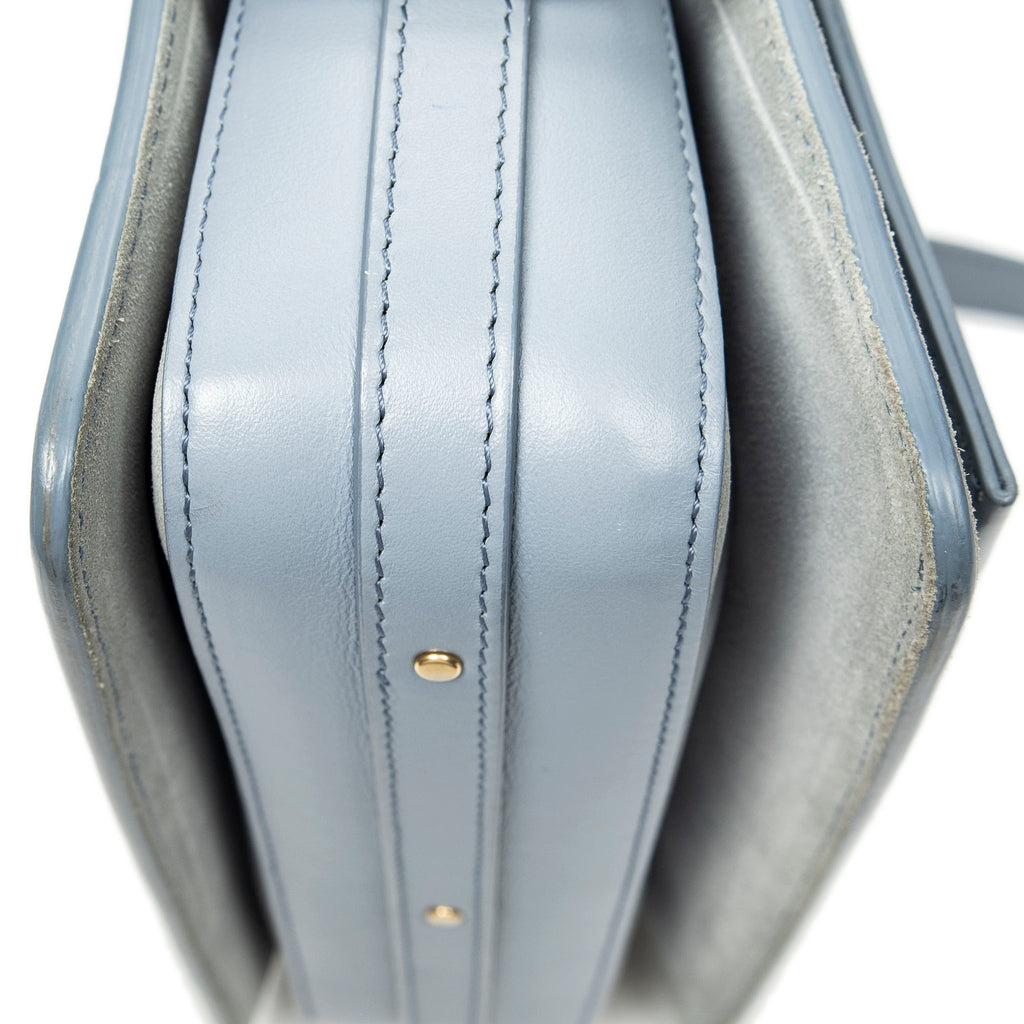 Shoulder Bag Small Roy Light Blue Calfskin Leather