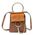 Shoulder Bag Small Faye Bracelet Bag Brown Calfskin Leather