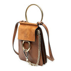 Shoulder Bag Small Faye Bracelet Bag Brown Calfskin Leather