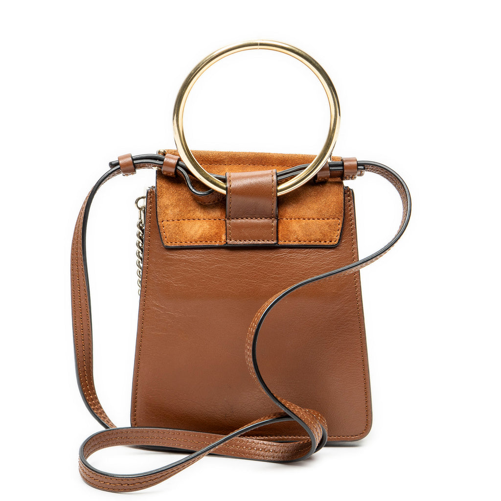 Shoulder Bag Small Faye Bracelet Bag Brown Calfskin Leather