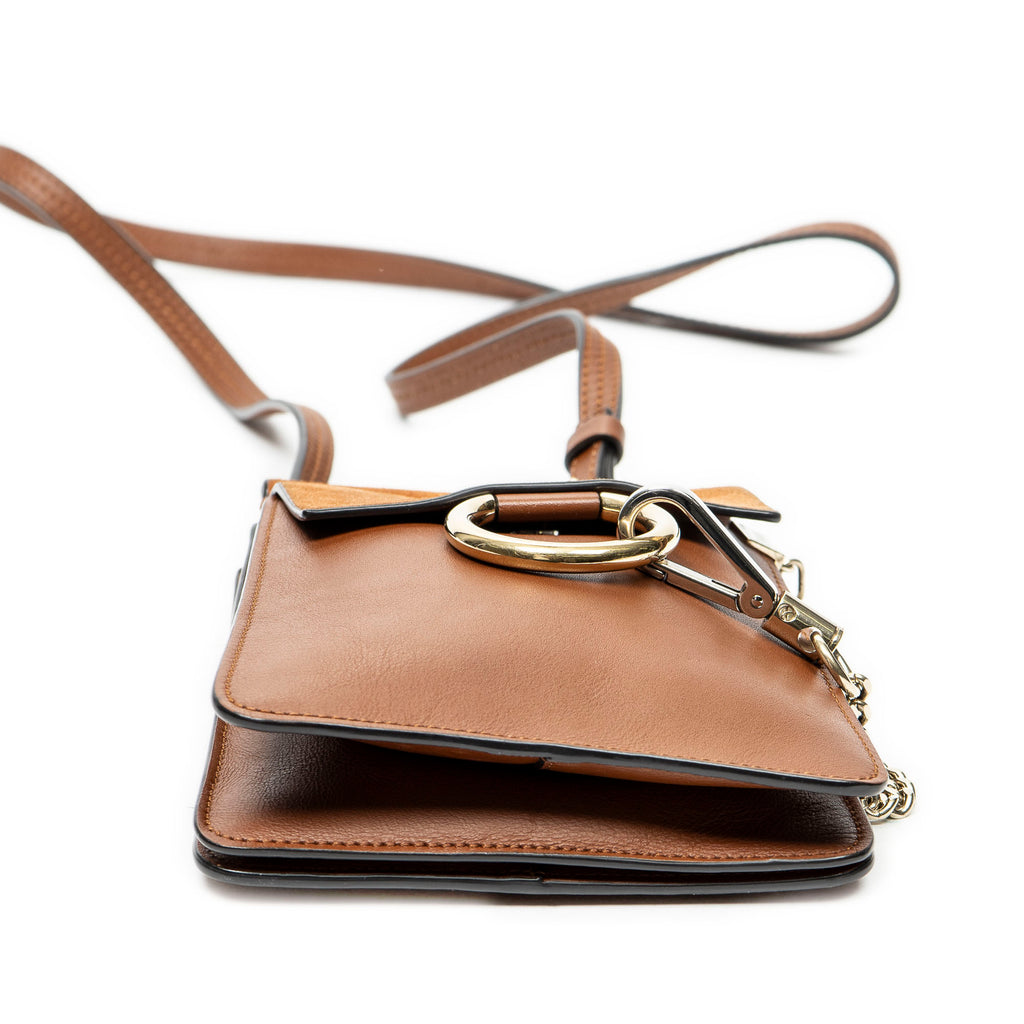Shoulder Bag Small Faye Bracelet Bag Brown Calfskin Leather