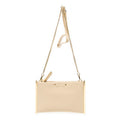 Shoulder Bag Mini Roy Chain Pouch Crossbody Beige Calfskin Leather