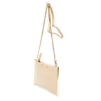Shoulder Bag Mini Roy Chain Pouch Crossbody Beige Calfskin Leather