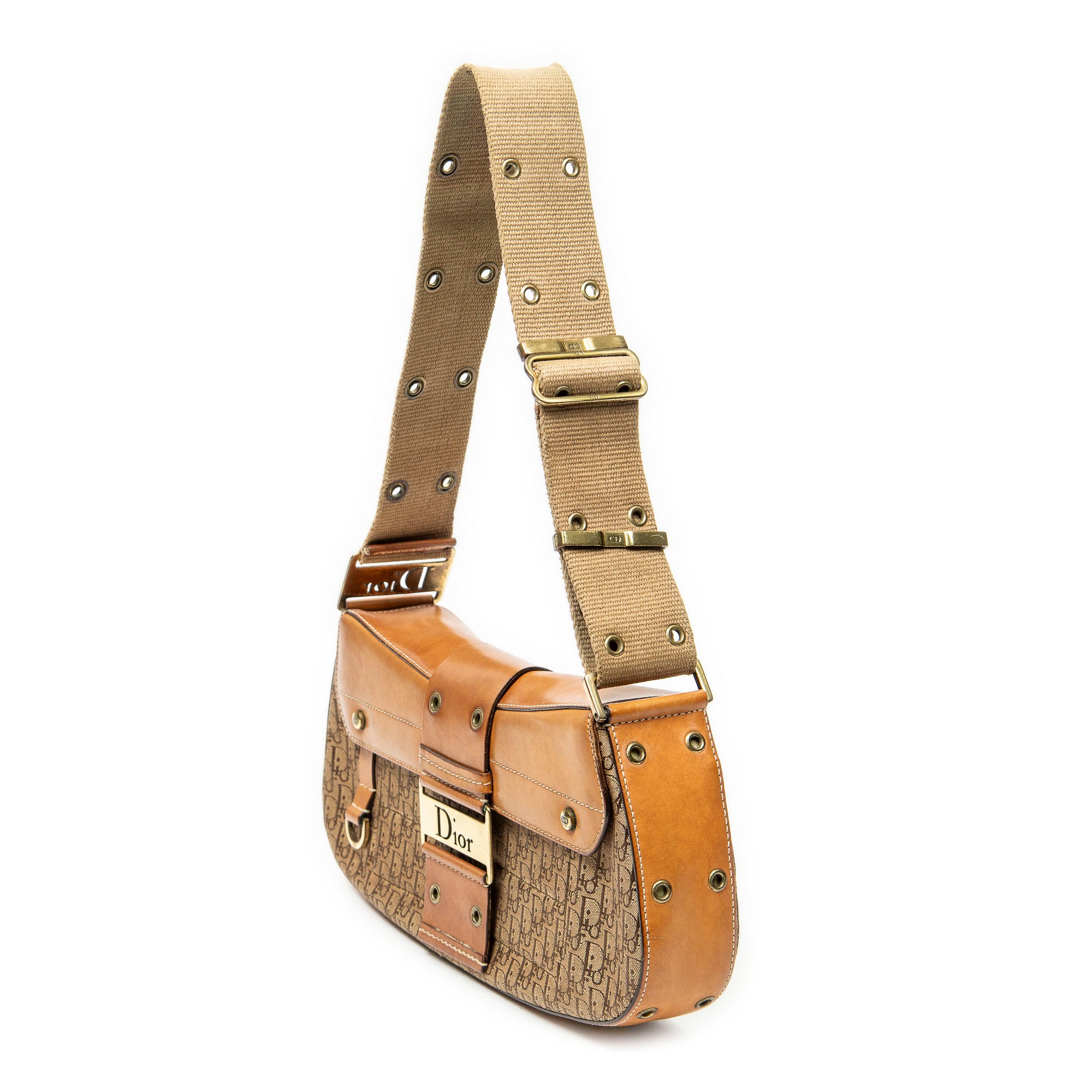 Shoulder Bag Street Chic Columbus Bag Brown Diorissimo Canvas