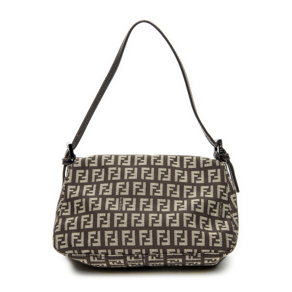 Shoulder Bag Mini Baguette Brown Zucchino Canvas