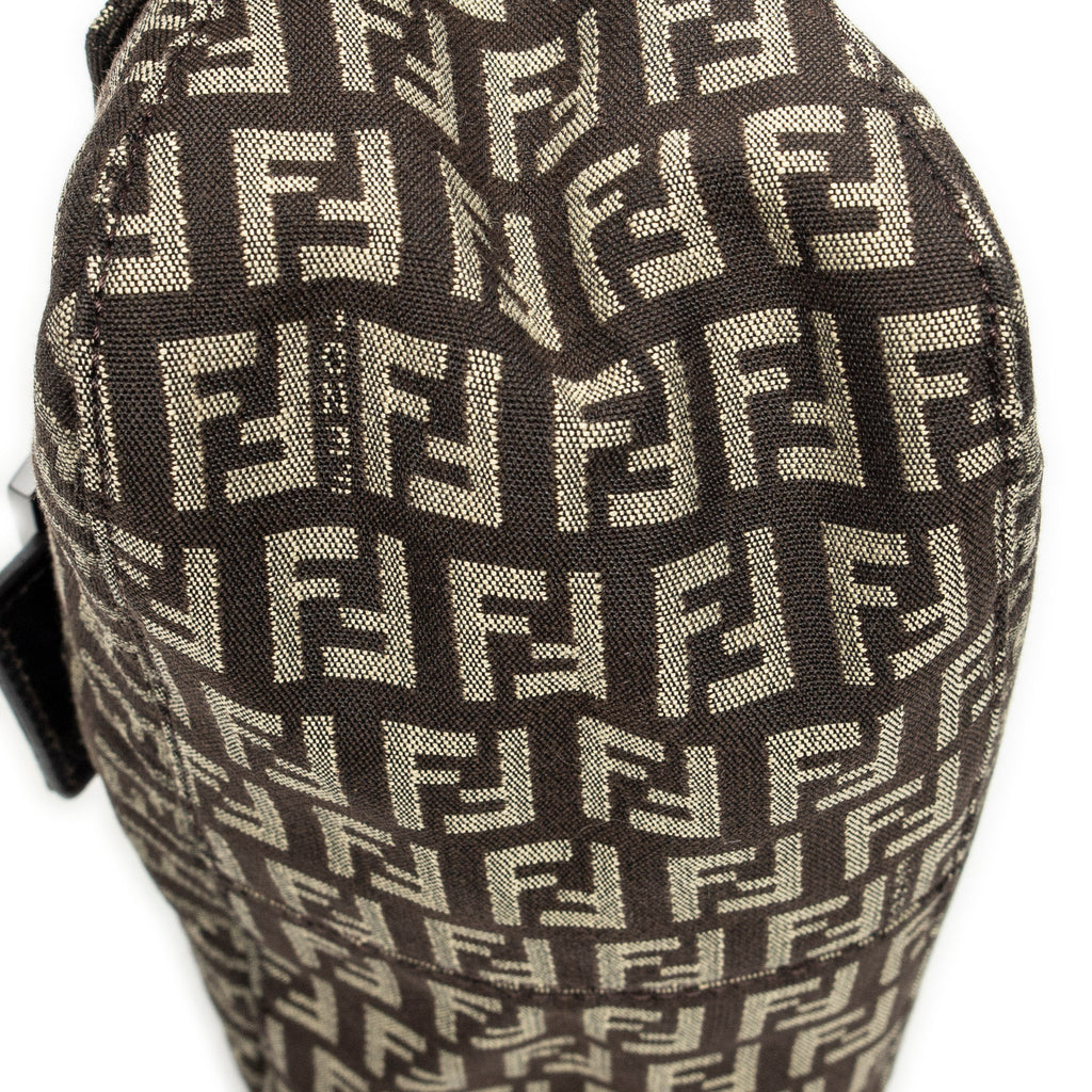 Shoulder Bag Mini Baguette Brown Zucchino Canvas
