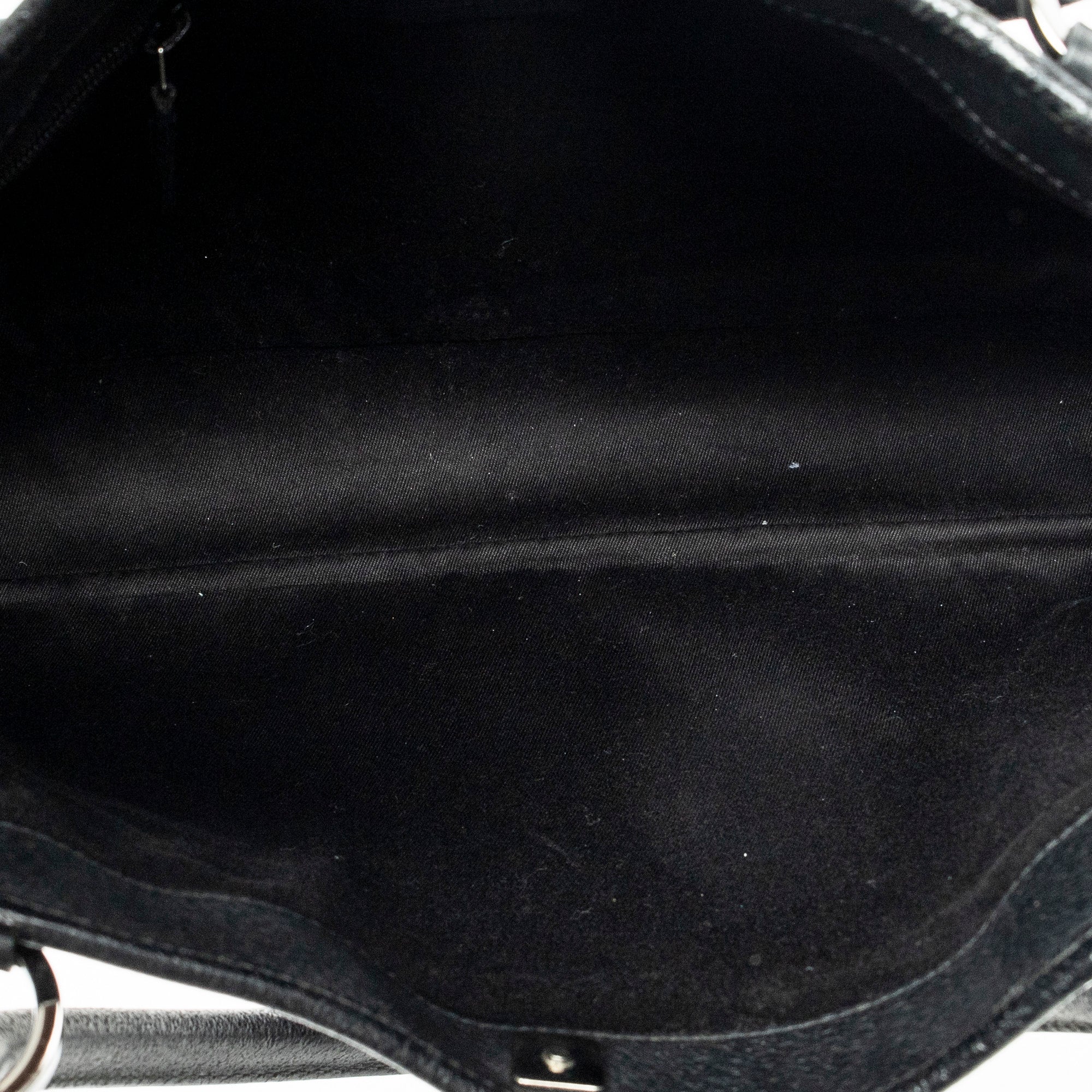 Sac à bandoulière horizontal en jacquard, toile monogrammée noire