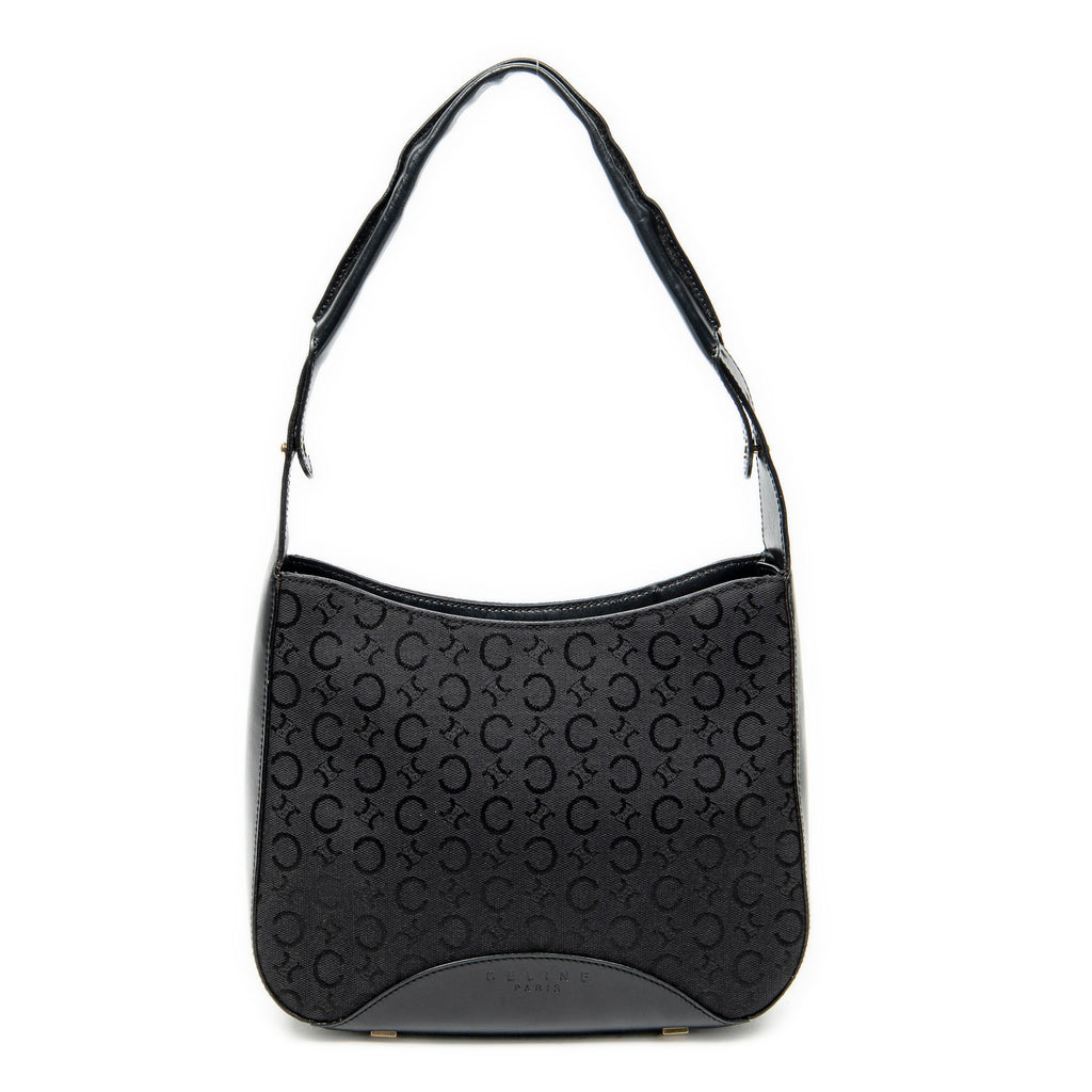 Shoulder Bag Vintage Zip Hobo Black C Macadam Canvas