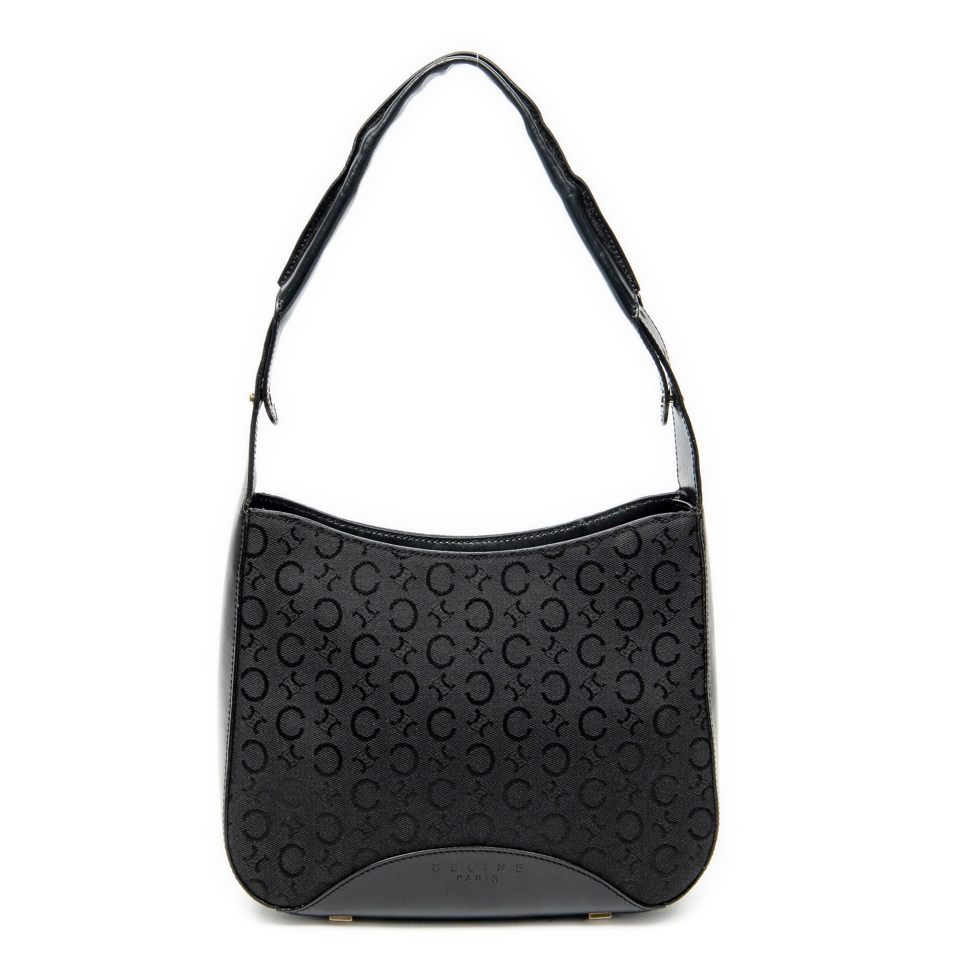 Shoulder Bag Vintage Zip Hobo Black C Macadam Canvas