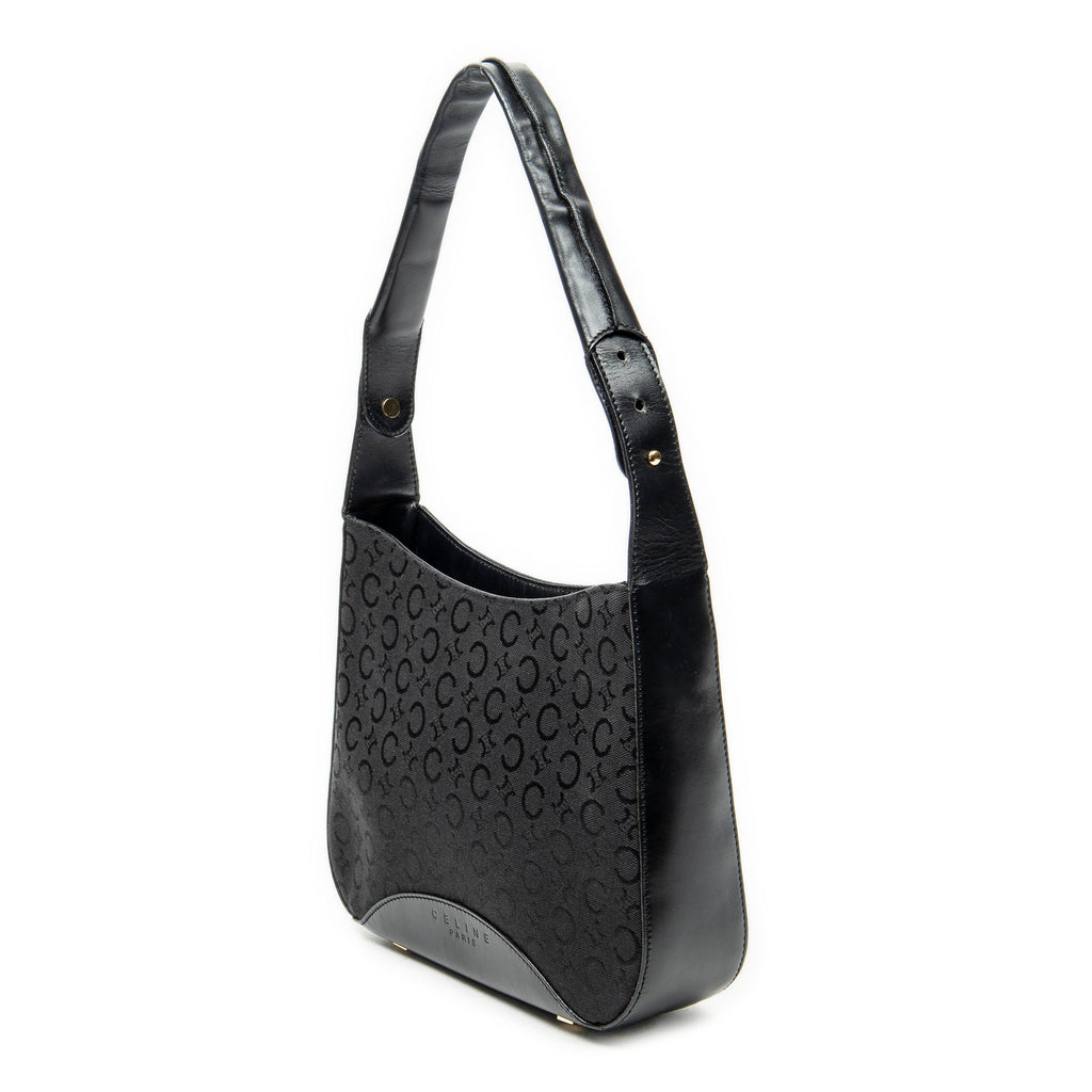 Shoulder Bag Vintage Zip Hobo Black C Macadam Canvas