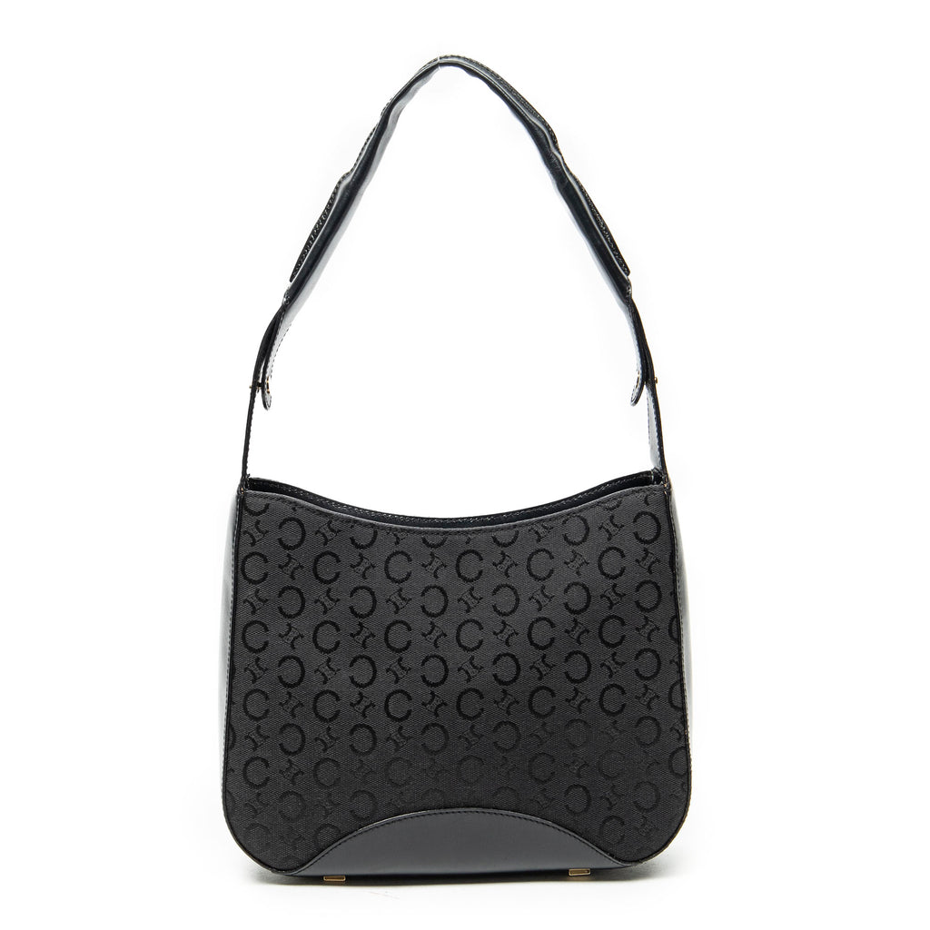 Shoulder Bag Vintage Zip Hobo Black C Macadam Canvas