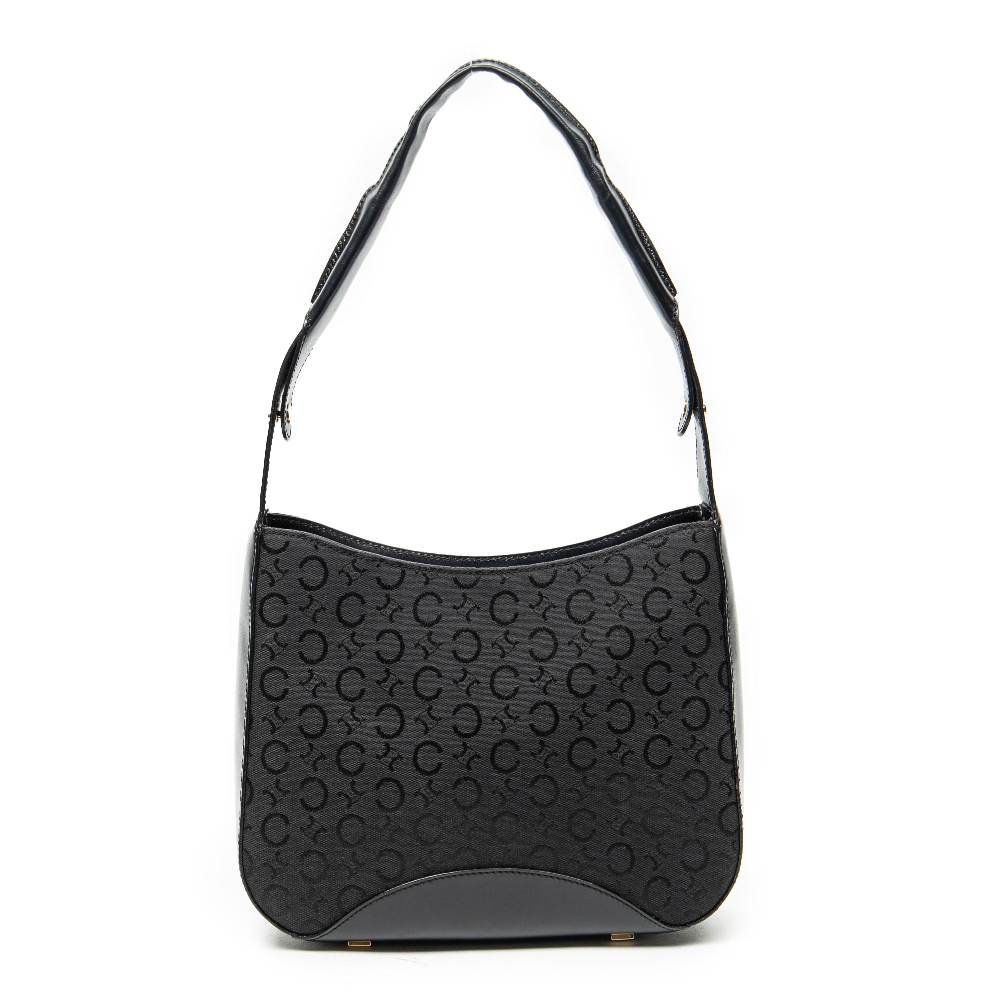 Shoulder Bag Vintage Zip Hobo Black C Macadam Canvas