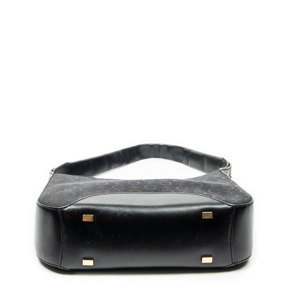Shoulder Bag Vintage Zip Hobo Black C Macadam Canvas
