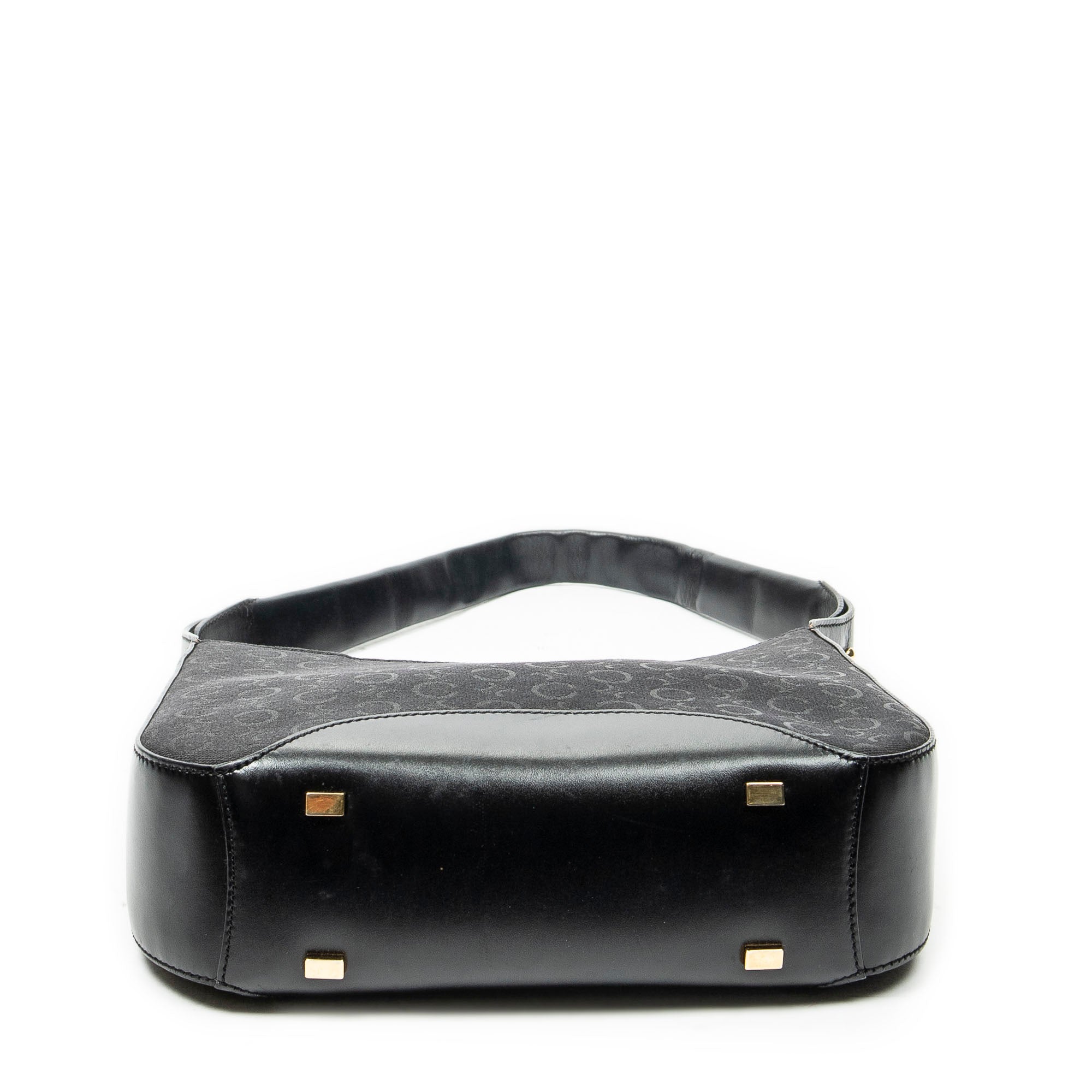 Shoulder Bag Vintage Zip Hobo Black C Macadam Canvas