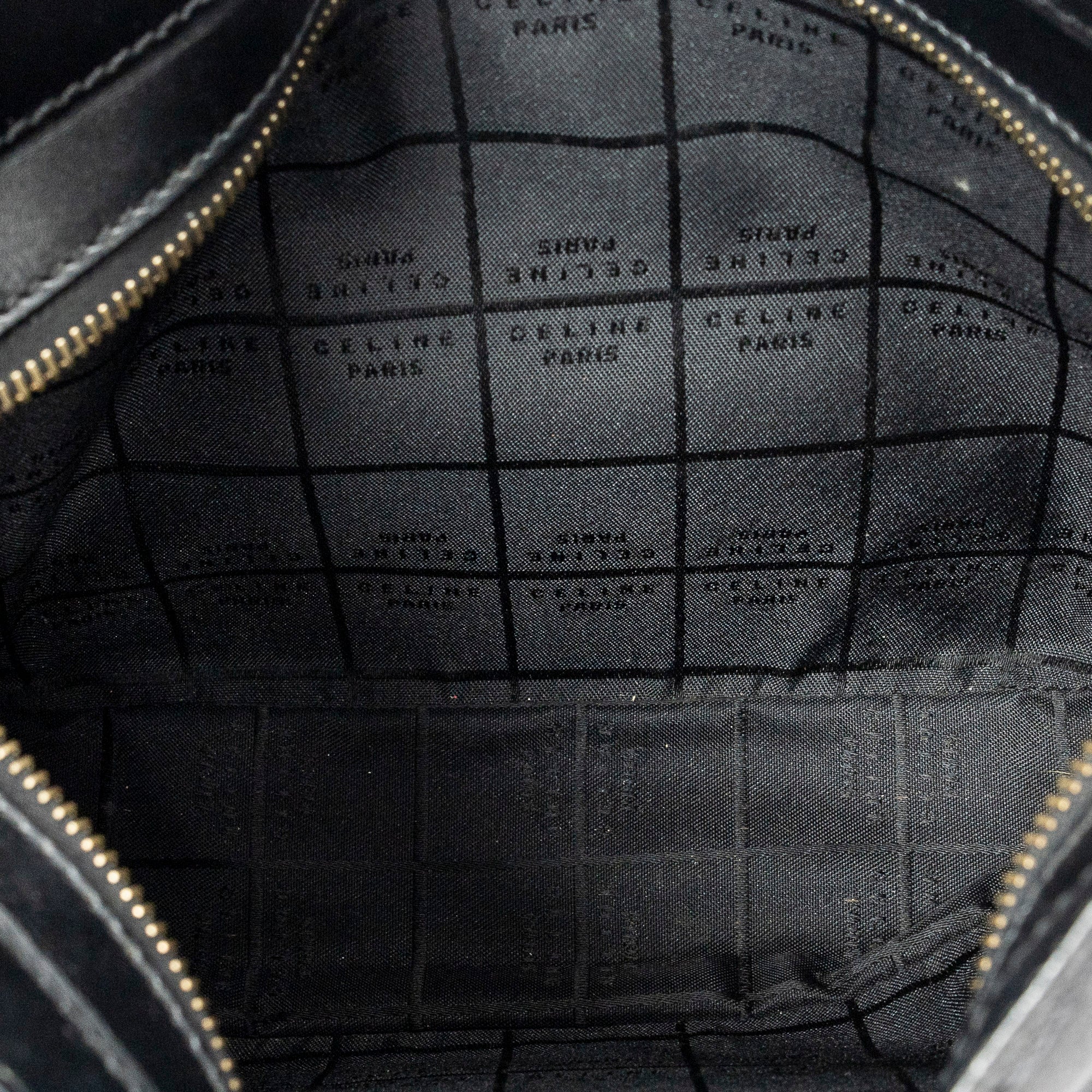 Shoulder Bag Vintage Zip Hobo Black C Macadam Canvas