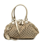 Shoulder Bag Medium Sukey Boston Beige Monogrammed Canvas