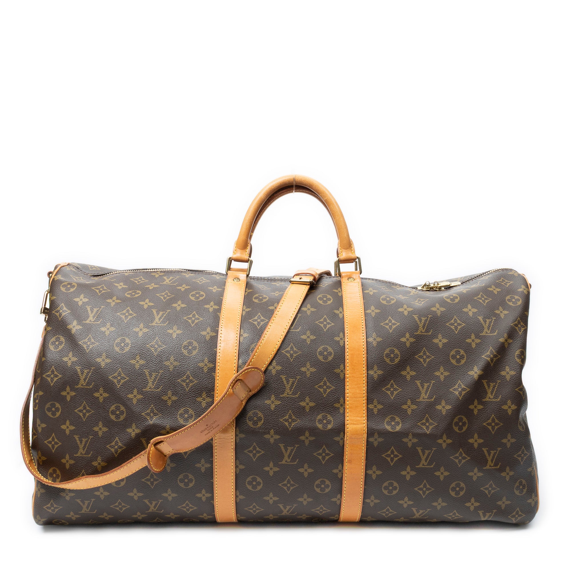 Travel Bag Keepall Bandouliere 60 Brown Monogram Canvas