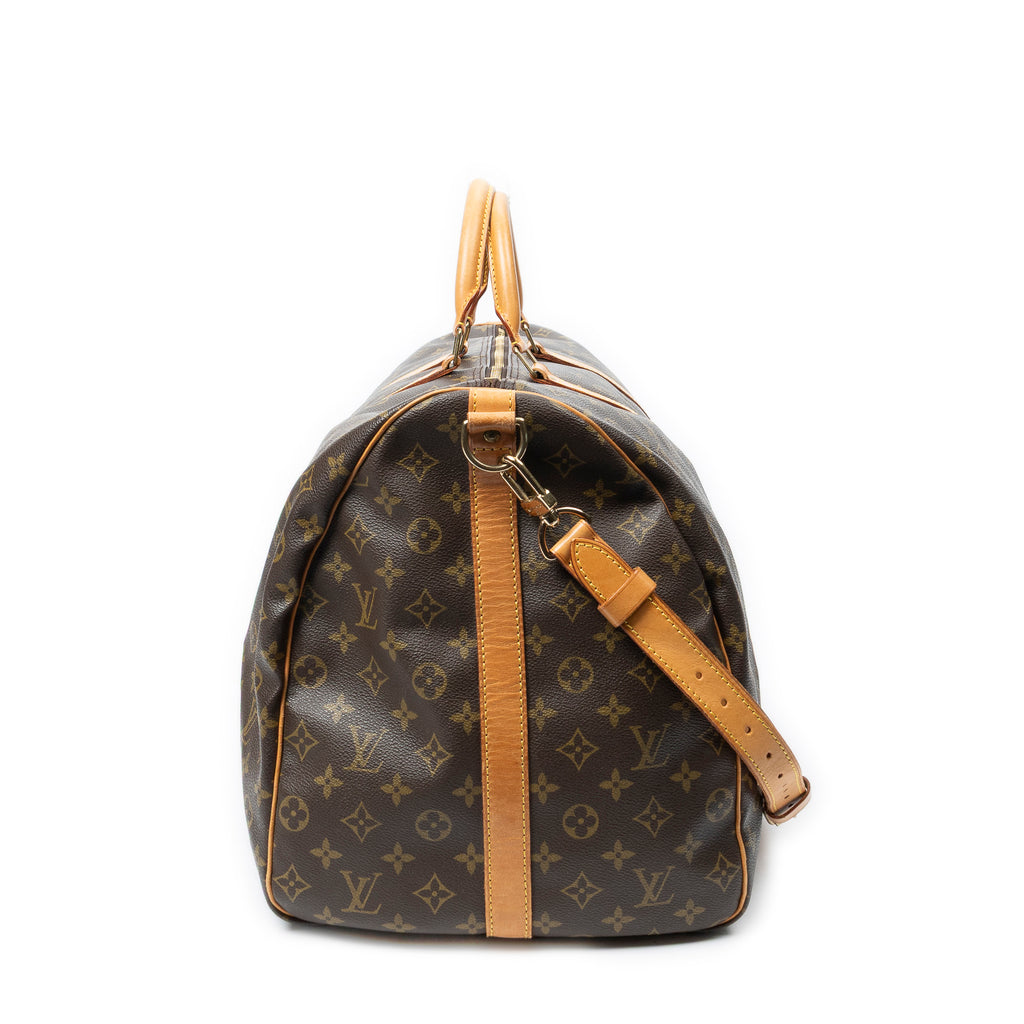 Travel Bag Keepall Bandouliere 60 Brown Monogram Canvas