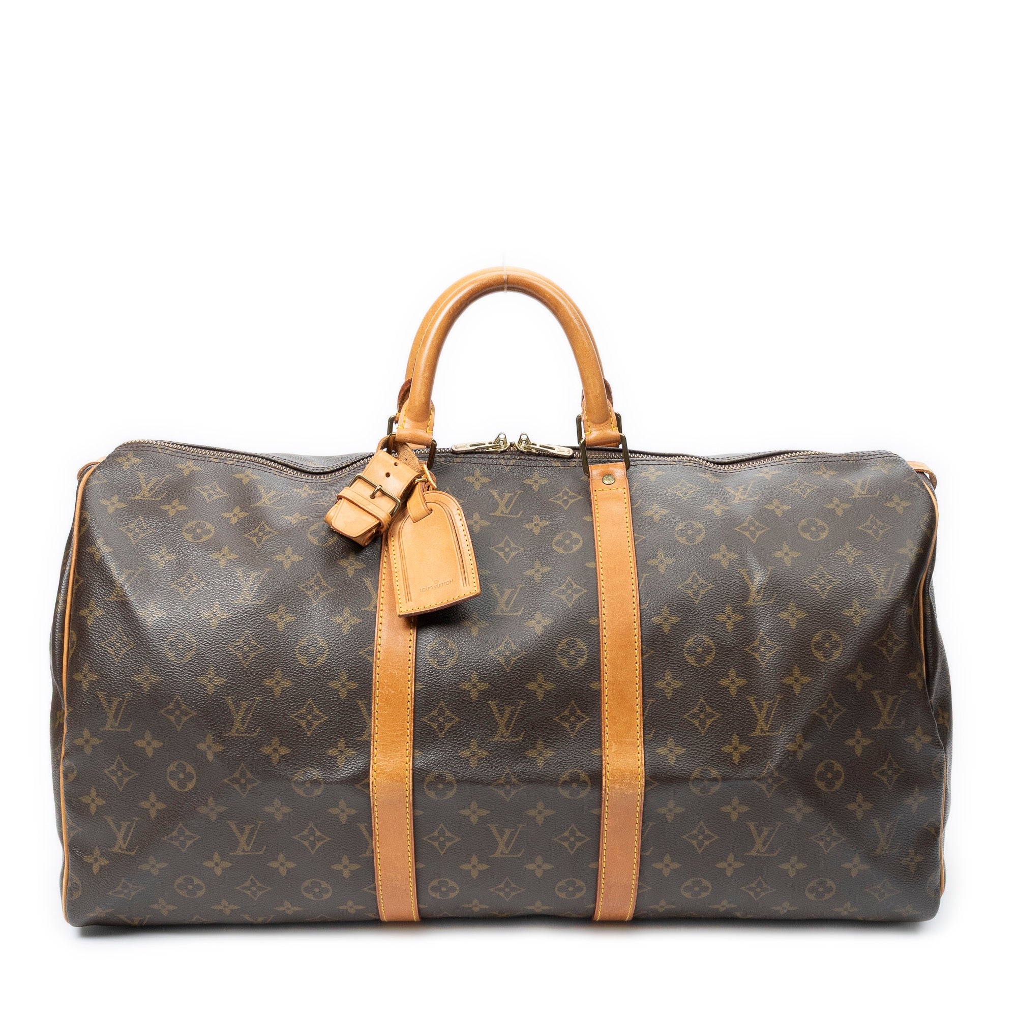 Travel Bag Keepall 55 Brown Monogram Canvas