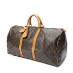 Travel Bag Keepall 55 Brown Monogram Canvas