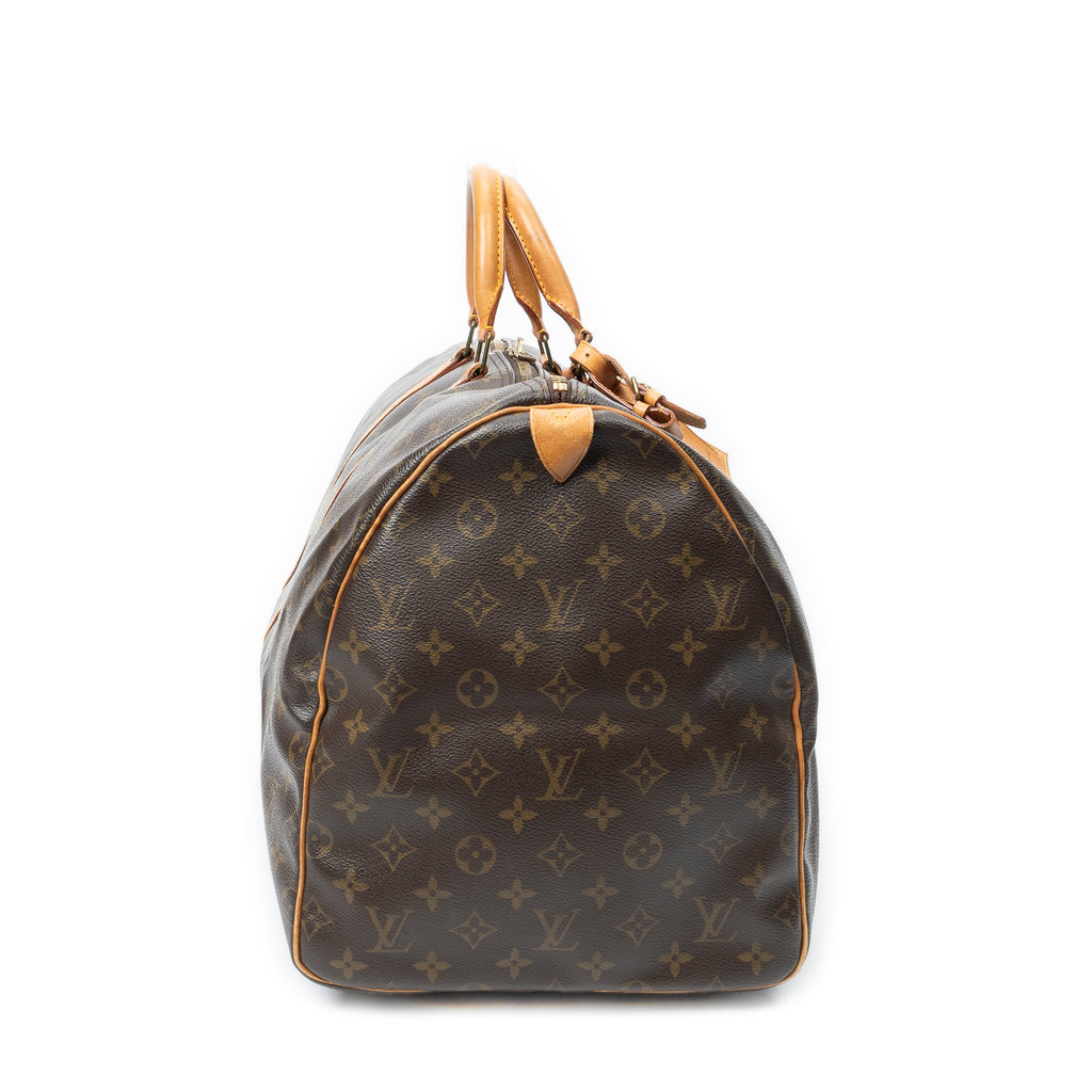 Travel Bag Keepall 55 Brown Monogram Canvas
