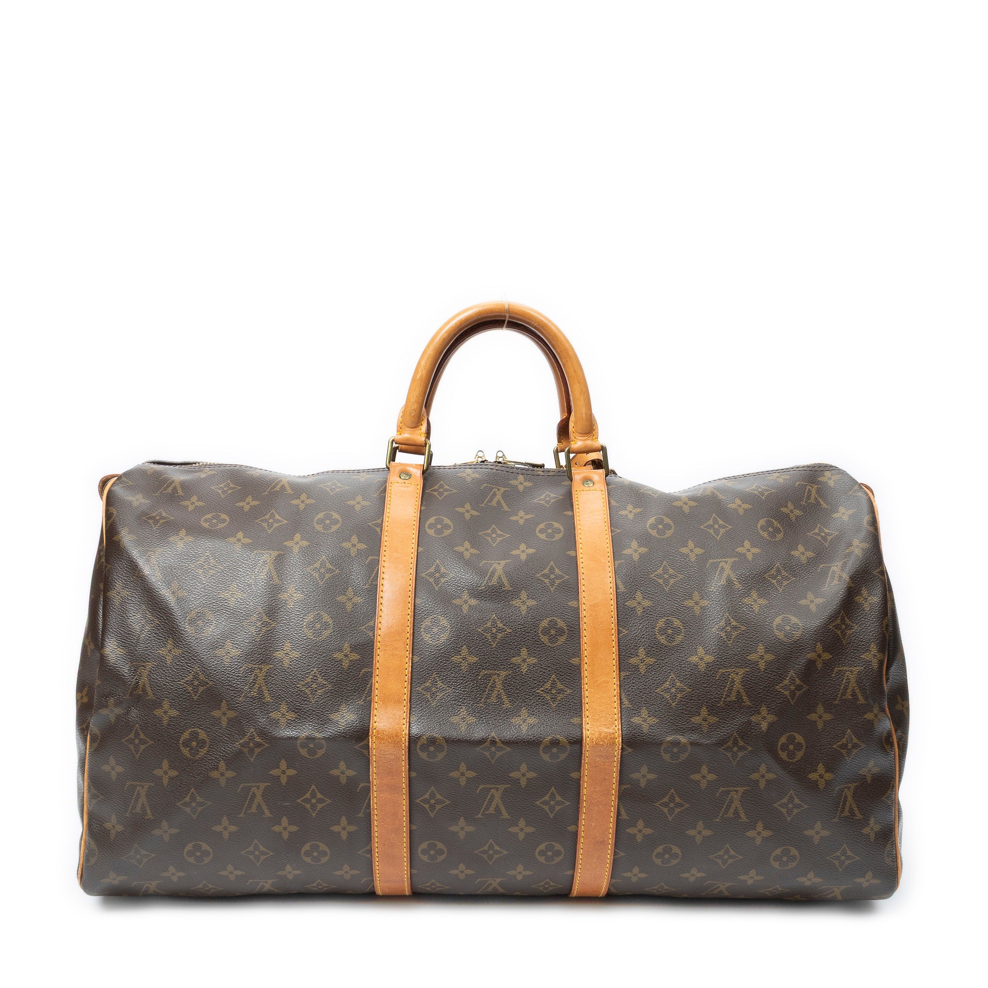Travel Bag Keepall 55 Brown Monogram Canvas