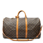 Travel Bag Keepall Bandouliere 55 Brown Monogram Canvas