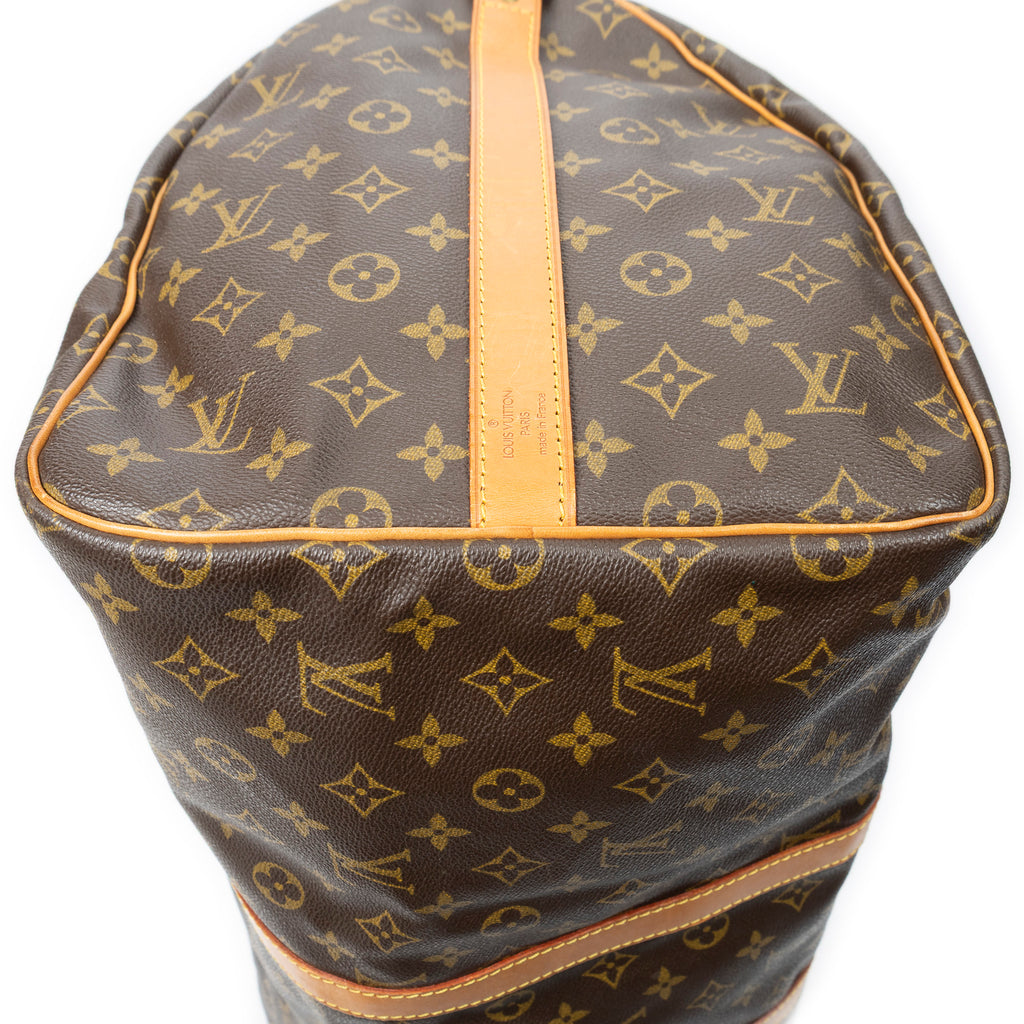 Travel Bag Keepall Bandouliere 55 Brown Monogram Canvas