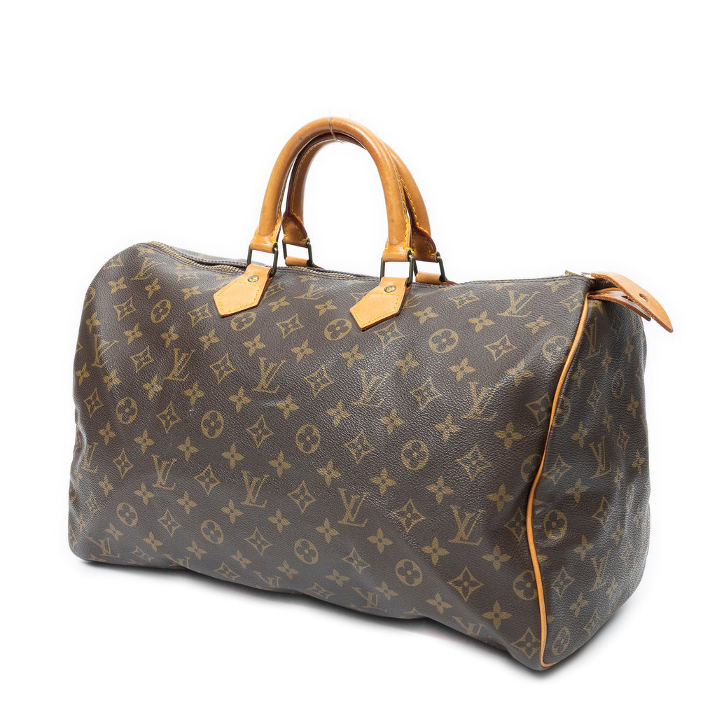 Handbag Speedy 40 Brown Monogram Canvas