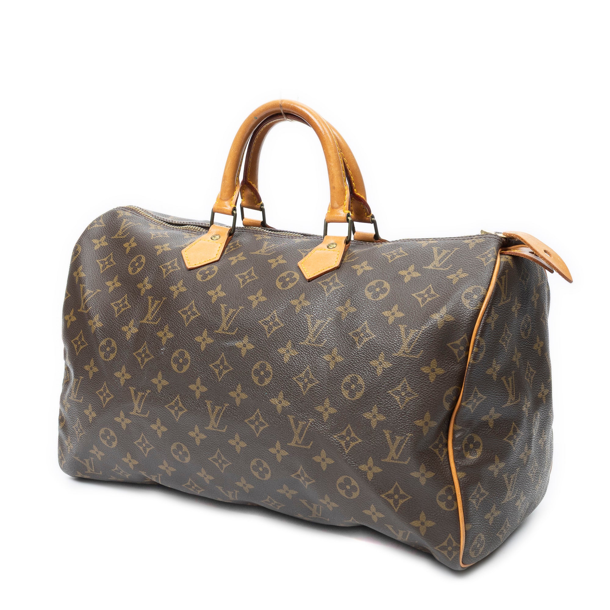 Handbag Speedy 40 Brown Monogram Canvas