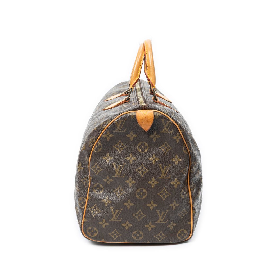 Handbag Speedy 40 Brown Monogram Canvas